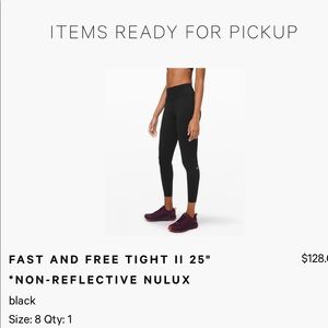 Lululemon Fast and Free II Tight
